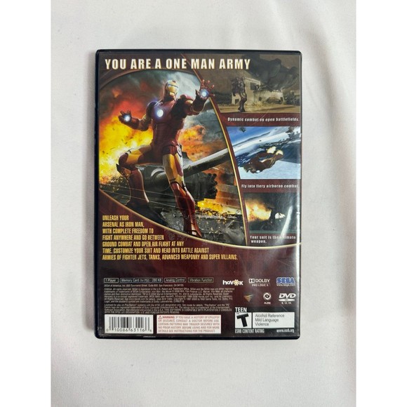 Iron Man PlayStation 2 Video Game CIB w/ Manual - Picture 3 of 7